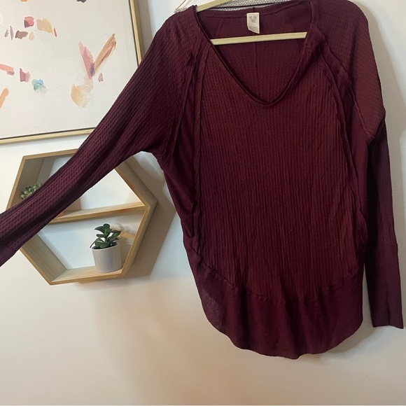 We the Free Waffle Knit Top Small - Picture 3 of 5